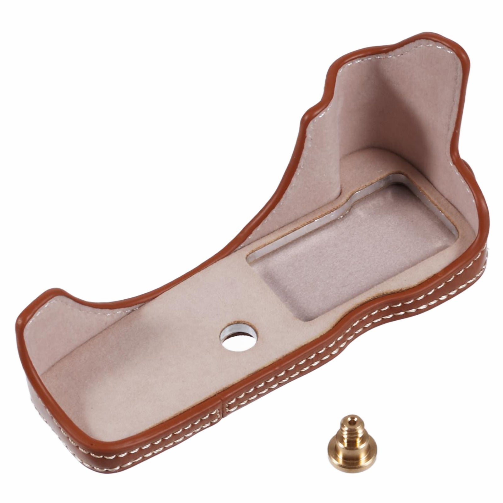 For Canon EOS R50 / R100 Camera Half Body Case PU Leather Bottom Cover with Screw For Canon EOS R50 / R100 Camera Half Body Case PU Leather Bottom Cover with Screw